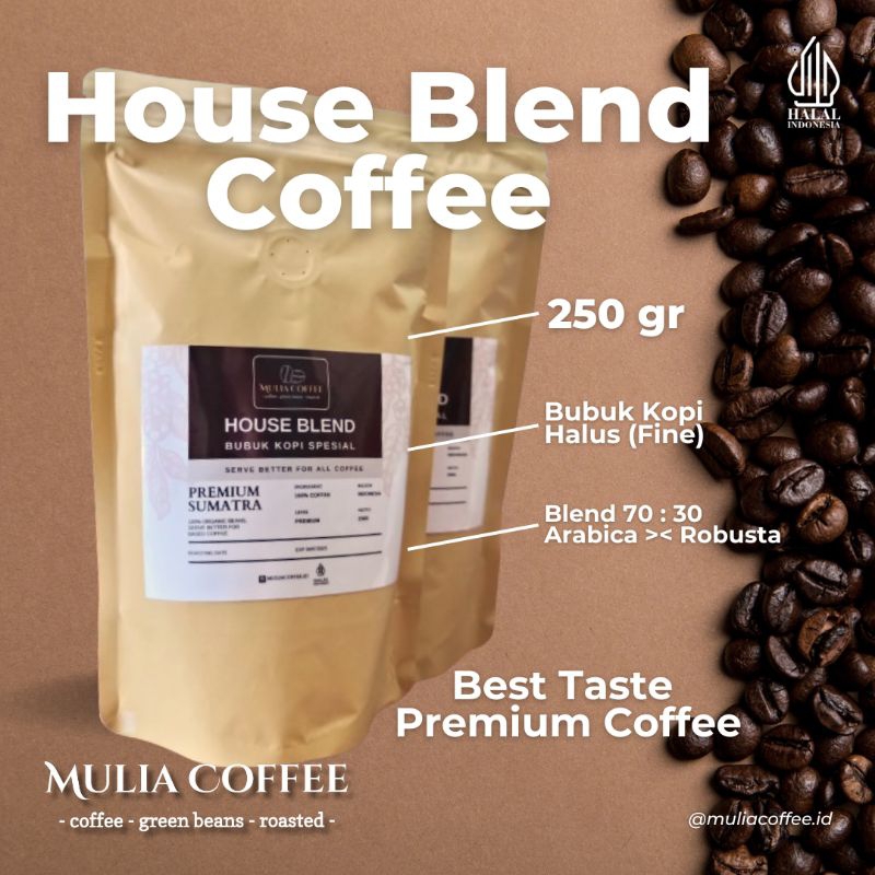 

Kopi Bubuk Asli House Blend Mulia Coffee 250 gr