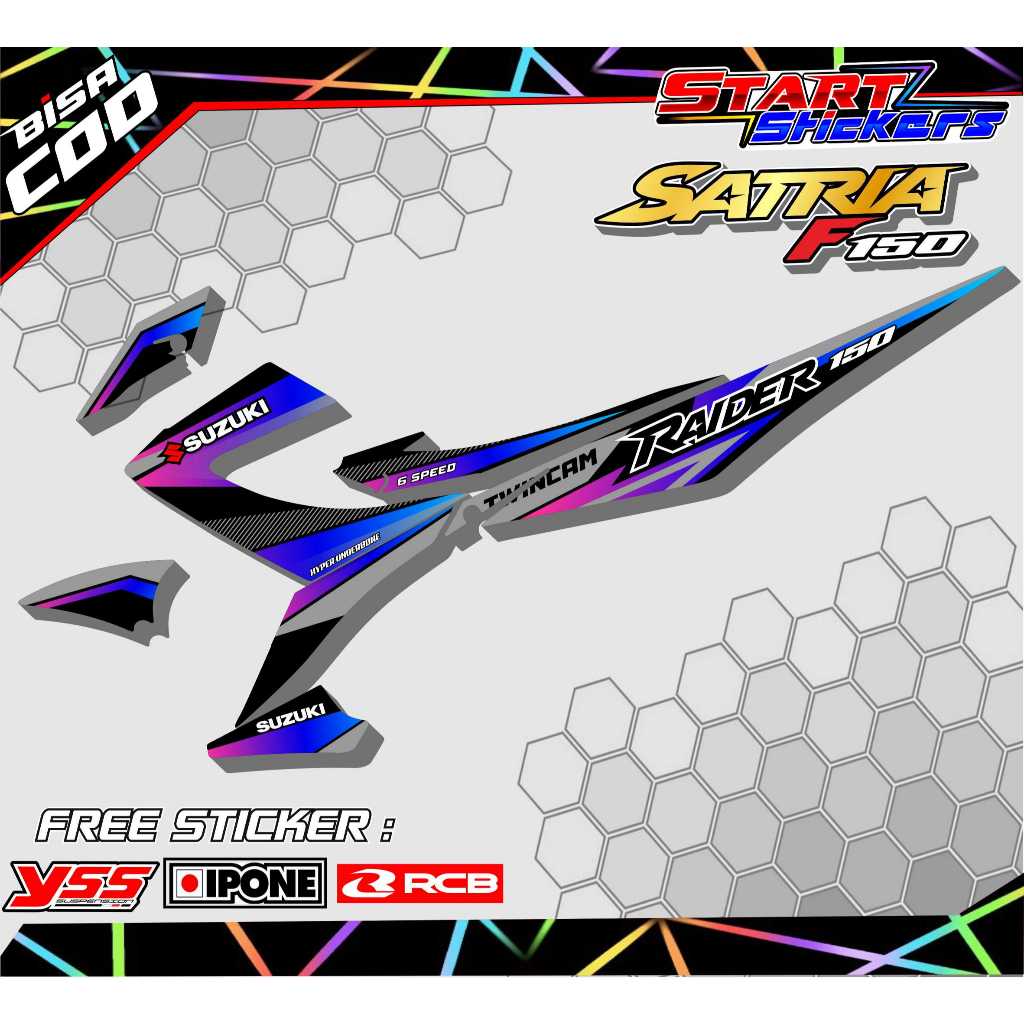STRIPING VARIASI SUZUKI SATRIA FU 150 / STICKER LIST MOTOR SATRIA FU 150