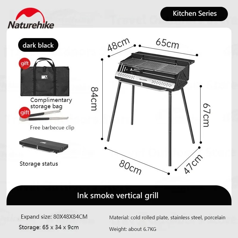 Grill naturehike CNK2300015 vertical BBQ alat panggang camping