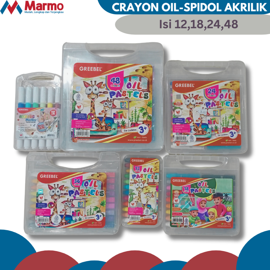 

Crayon Krayon Spidol Greebel Oil Pastel Warna