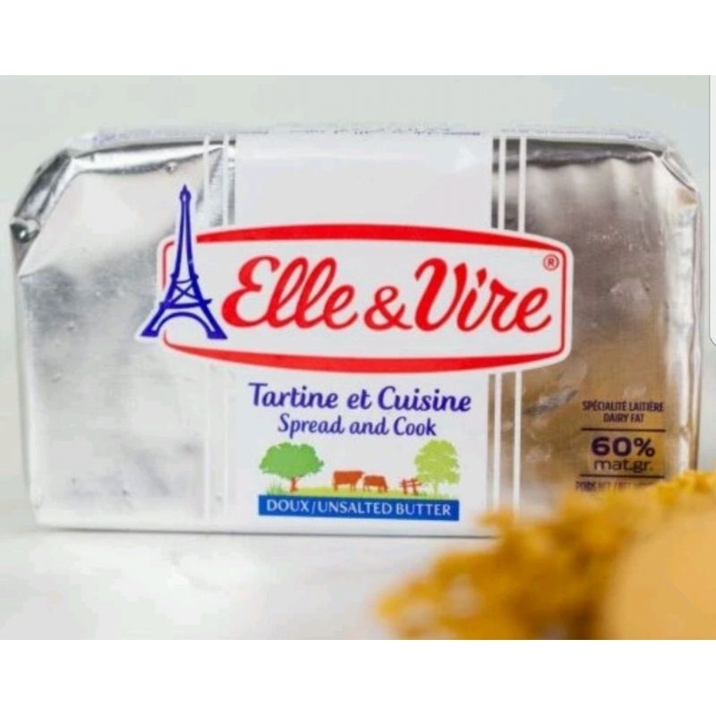 

Elle & Vire Butter Unsalted 200gr / Mentega Margarin