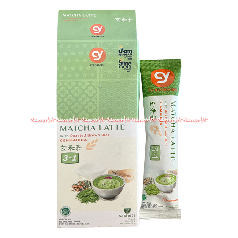 

Cy Beverages Matcha Latte 2sachet Teh Hijau Bubuk Kemasan Sachet Genmaicha 3in1 Roasted Brown Rice Maca Green Tea