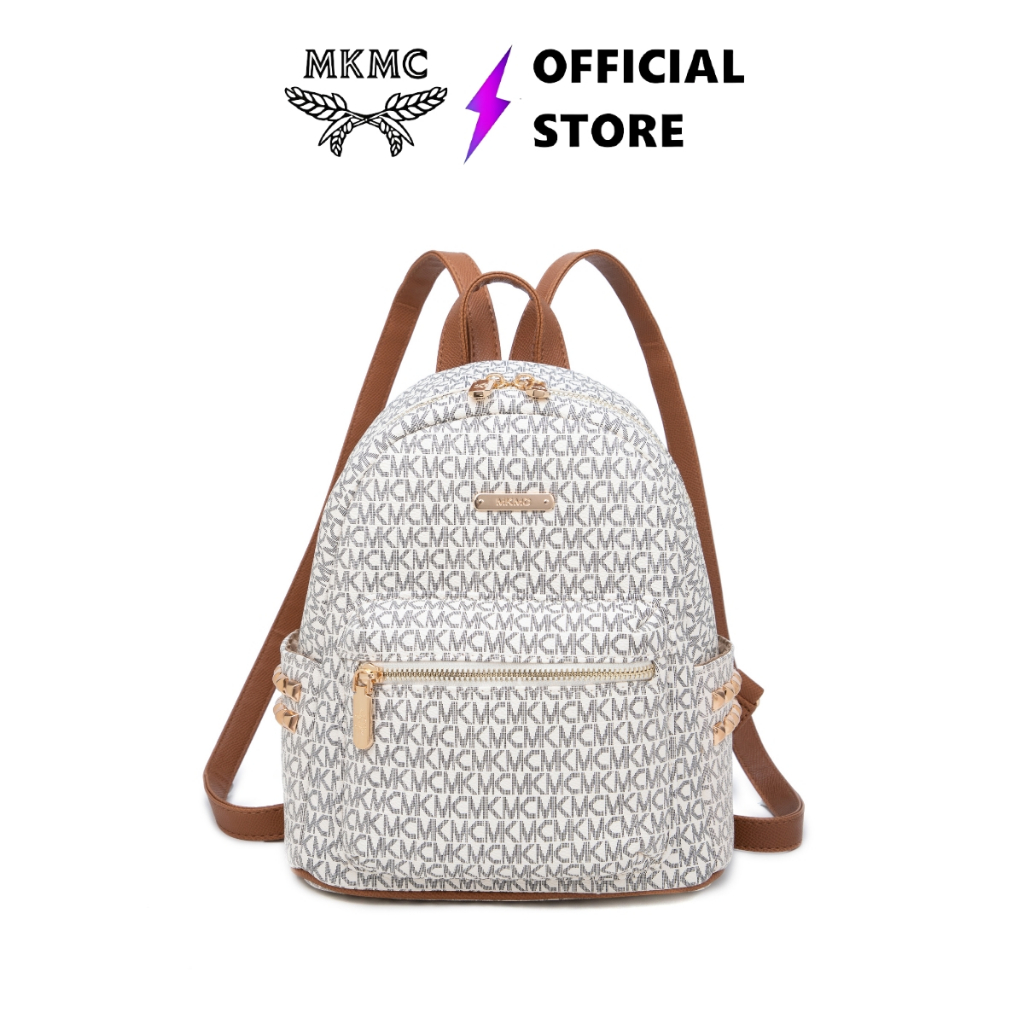 MKMC Tas Ransel Wanita Mini Backpack Fashion Tas Punggung ziper Gendong Kulit Motif Ransel Remaja Se