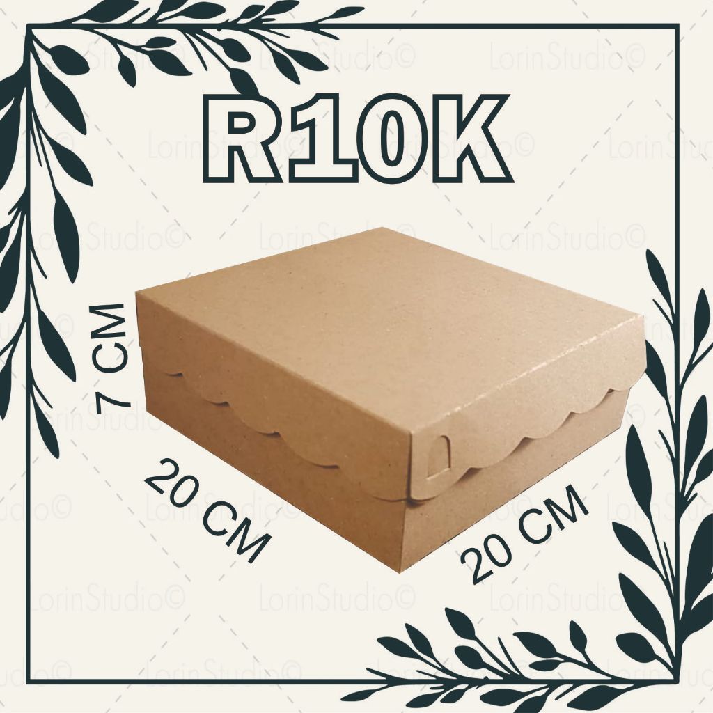 

R10K 350gr isi 10/20x20/ Dus/Kardus/Kerdus/Dos Nasi Makanan Kue Roti Kotak