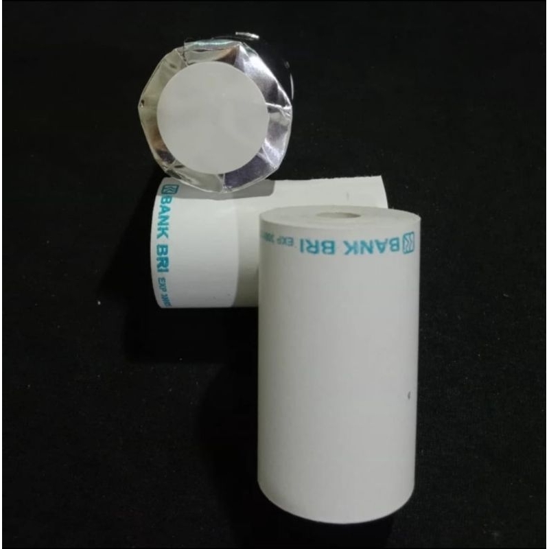 

klm Kertas thermal logo BRI 58/57x30 full coreles paket 100 pcs / Struk kasir printer edc 58mm