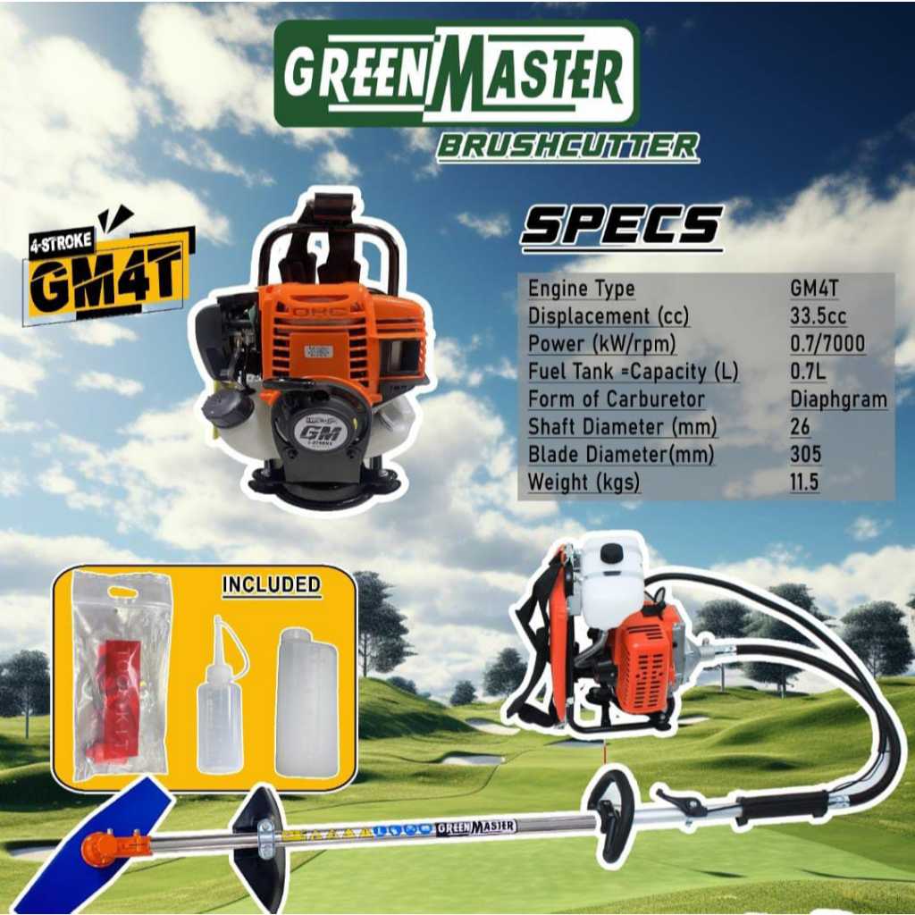 Mesin Potong Rumput Gendong Green Master 4 Tak GM4T