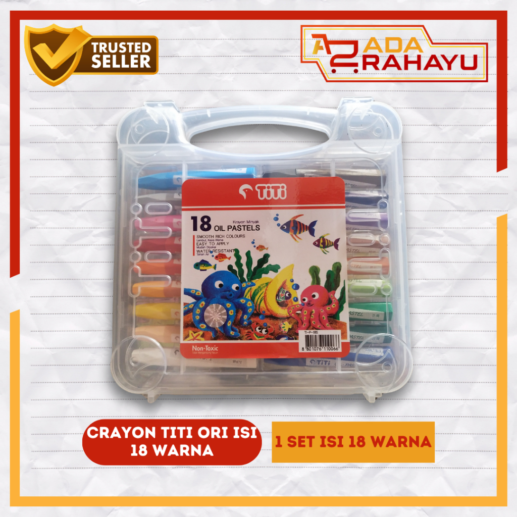 

Crayon TITI Original TI-P-18S (1 set isi 18 Warna) Bukan TITI JOYKO