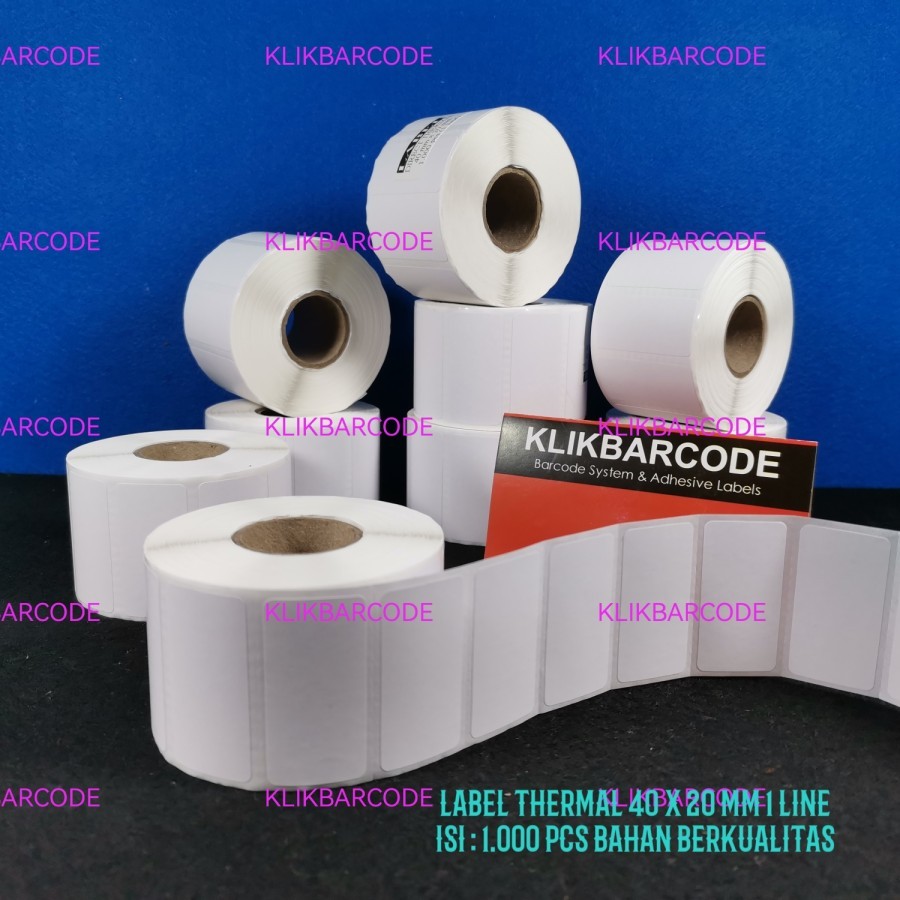 

STIKER LABEL THERMAL 40x20 | 40 x 20 mm | ETIKET Isi 1.000pcs