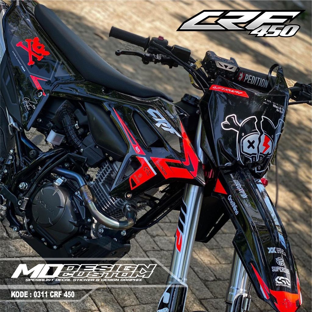 0311 (COD) Sticker Decal CRF 450 FullBody Bebas Request Terbaru - Sticker Premium CRF Terbaru - Stic