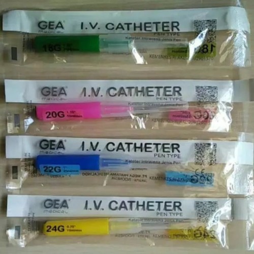IV Cateter GEA 20g 22g 24g 26g Eceran Pcs Chateter GEA