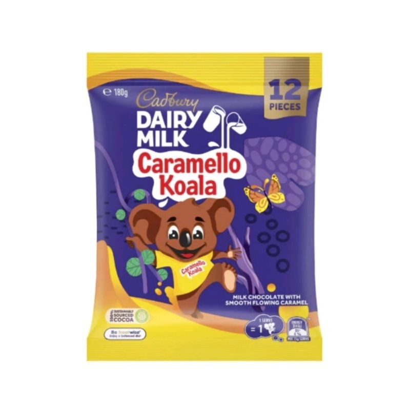 

Cadbury Dairy Milk Caramello Koala Share Pack Australia Chocolate 12 Pieces Halal