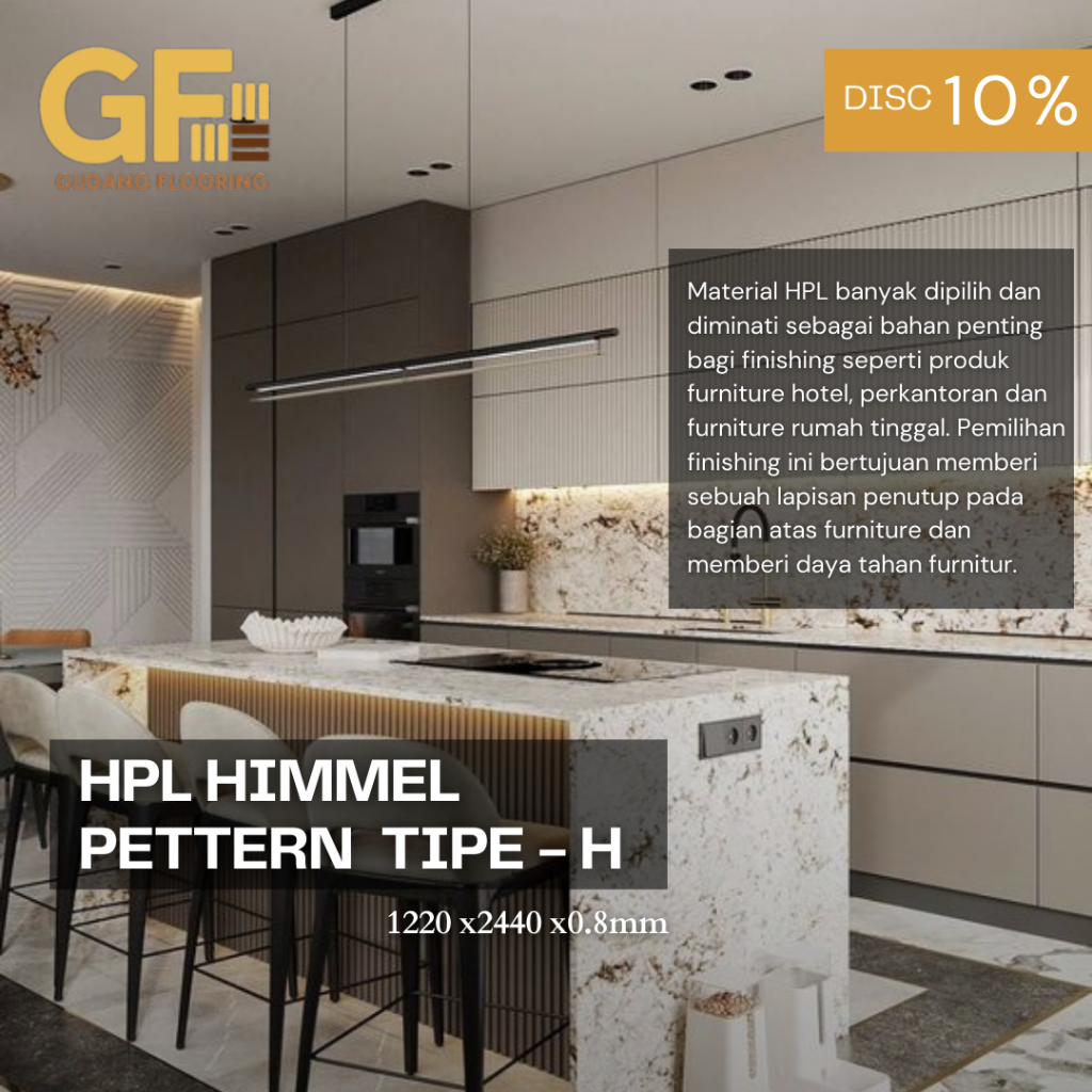 HPL Himmel Pettern / Pelapis meja Furniture HPL / Tipe - H
