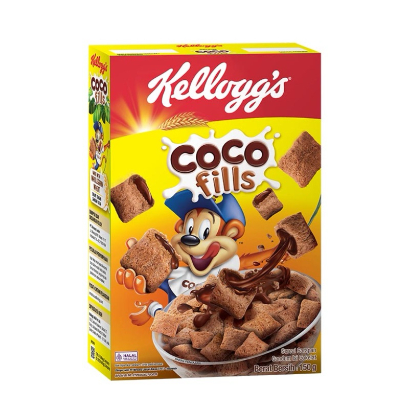 

Kellogg's Coco Fills sereal gandum isi coklat kemasan box 150 gram