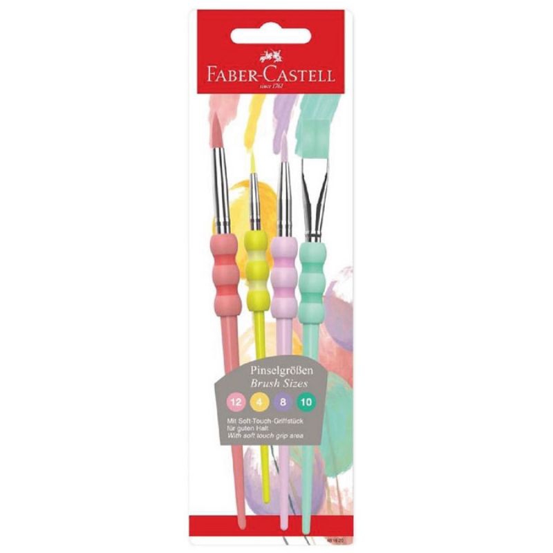 

Grip Brush Set 4 Colors /Kuas Set Faber Castell