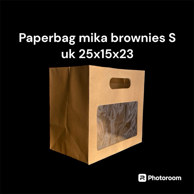 

Paper bag mika brownies S uk 25x15x23