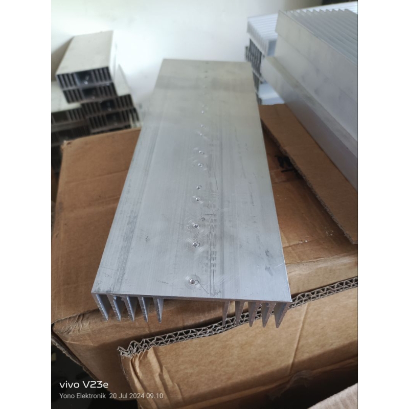 heatsink 30 cm 20cm pendingin tebal 4 mm 5 sirip