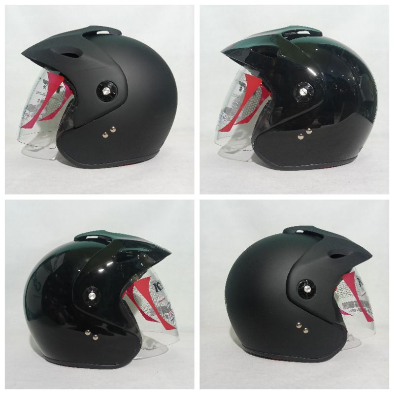 HELM KYT FORZA SOLID ORIGINAL HALF FACE SINGLE VISOR