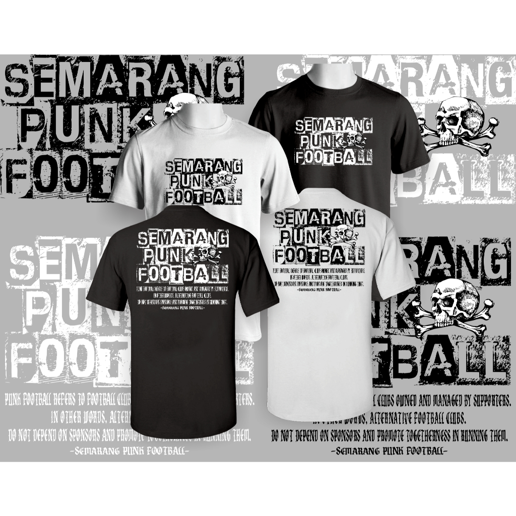 Kaos Psis Semarang Punk Football Vol 4 Cotton Combed 24s Premium Unisex Sablon Digital Transfer Film