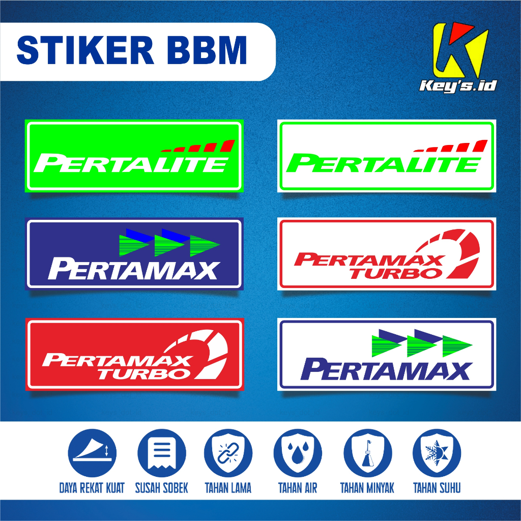 STIKER PERTALITE PERTAMAX BENSIN POM MINI, STICKER POM MINI