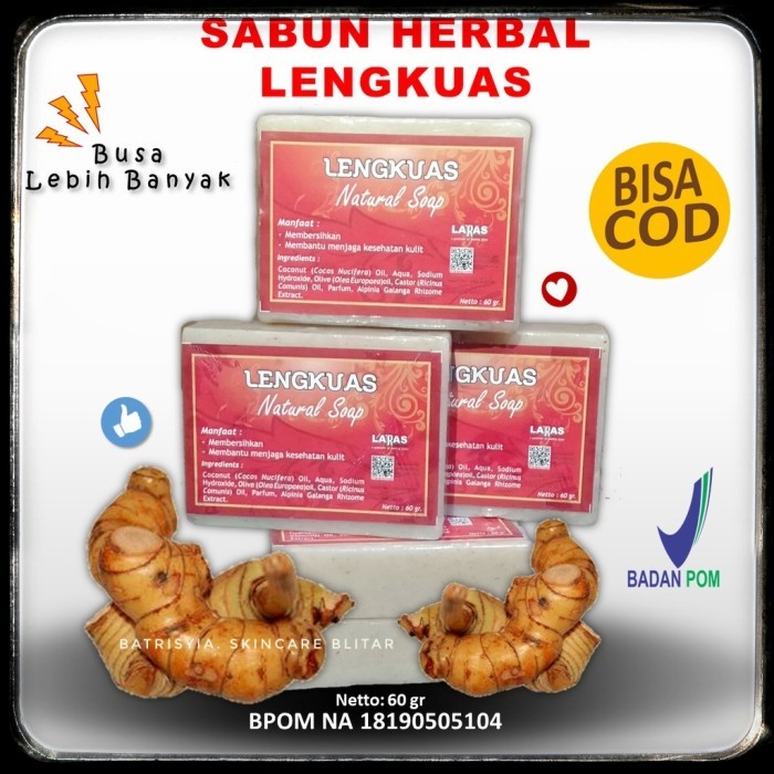 ⚡PROMO⚡ Sabun Panu Paling Ampuh Herbal Ekstrak Lengkuas  / Sabun Mandi LARAS / Sabun LARAS