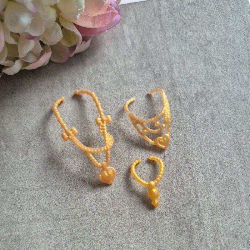 Aksesoris Kalung boneka Barbie Mattel series gold /silver