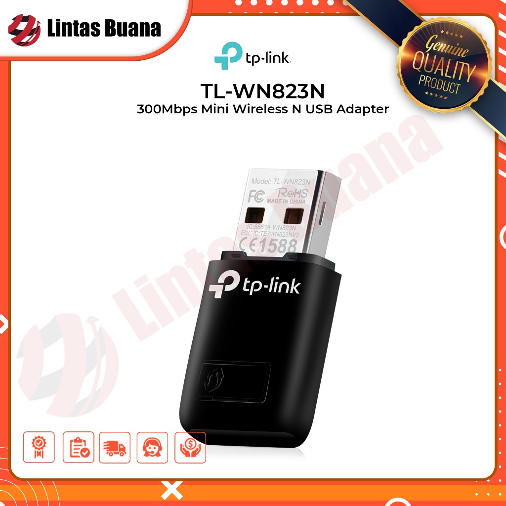 TP-LINK TL-WN823N 300Mbps Mini Wireless N USB Adapter WiFi - TPLINK WN 823 N