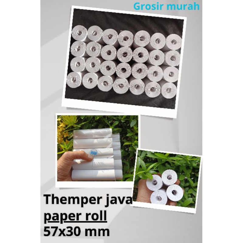 

Kertas thermal 58x40mm 1paket isi 10roll cover