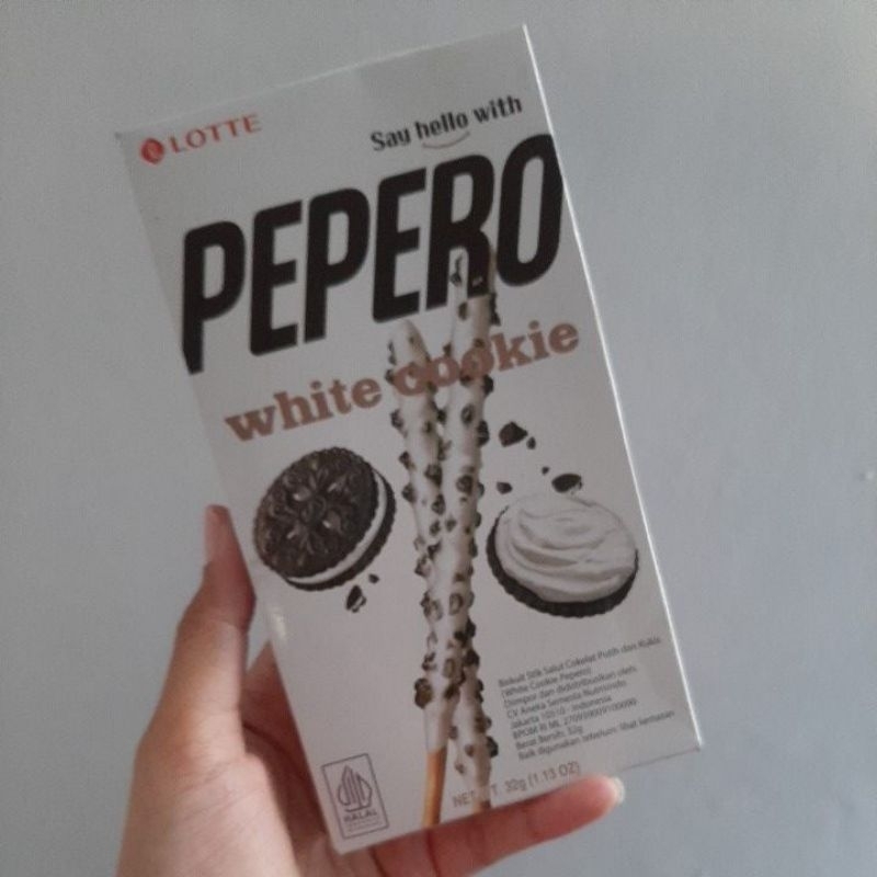 

PEPERO snack biskuit / White cookie / Almod Chocolate 32gr / Snack murah