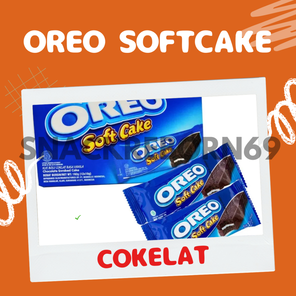 

Oreo Softcake Bolu Cokelat Lembut 16 gram Isi 12 Pcs