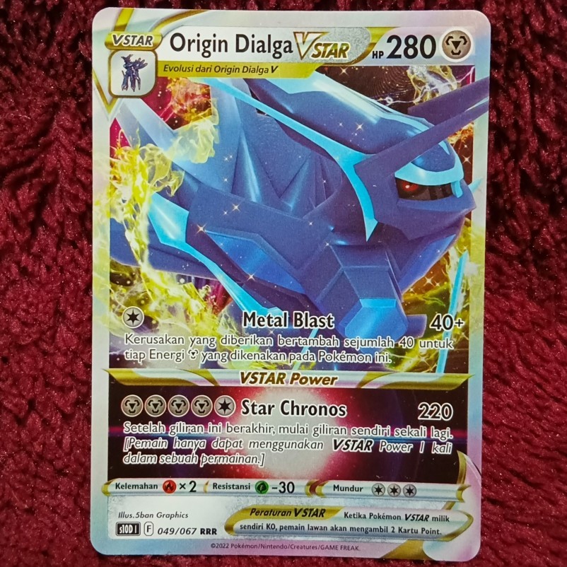 Origin Dialga VSTAR v star RRR s10d - Pokemon TCG Indonesia foil holo