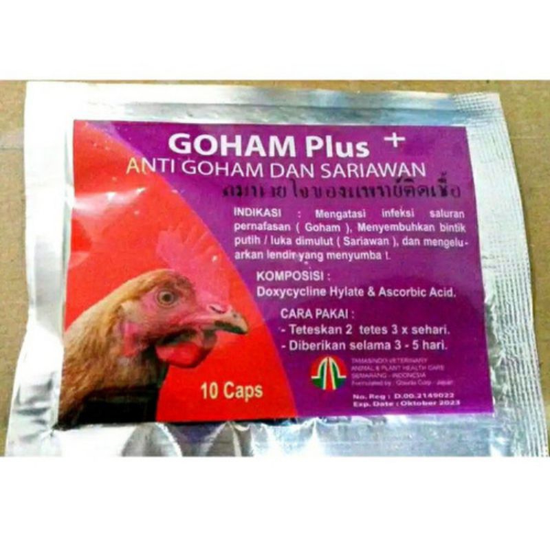GOHAM PLUS + Anti GOHAM dan SARIAWAN Ayam Obat GOHAM