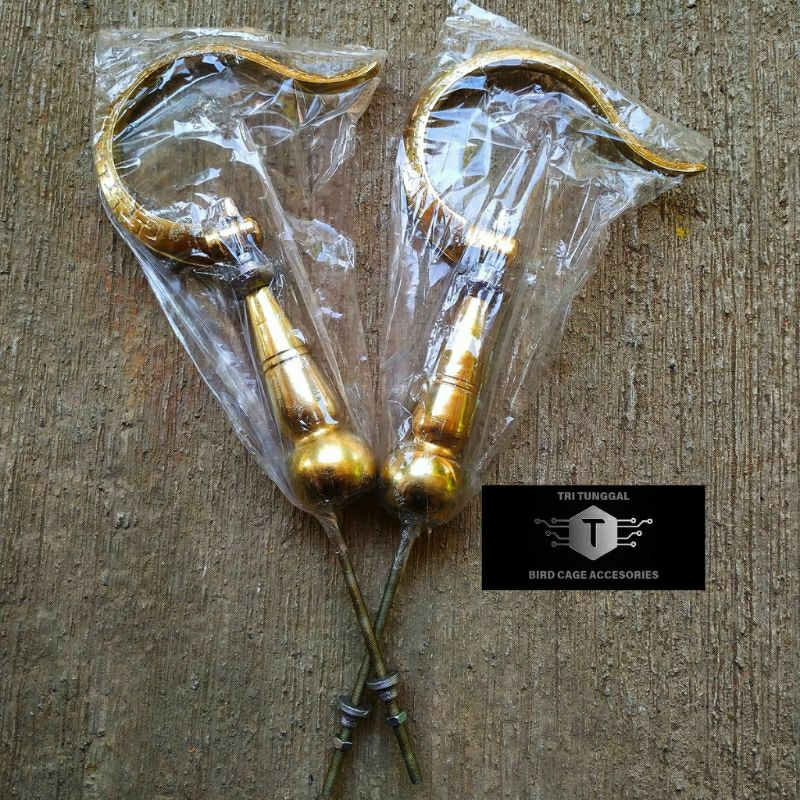 gantungan sangkar model cungkok pion kerucut gold gantungan sangkar kandang burung
