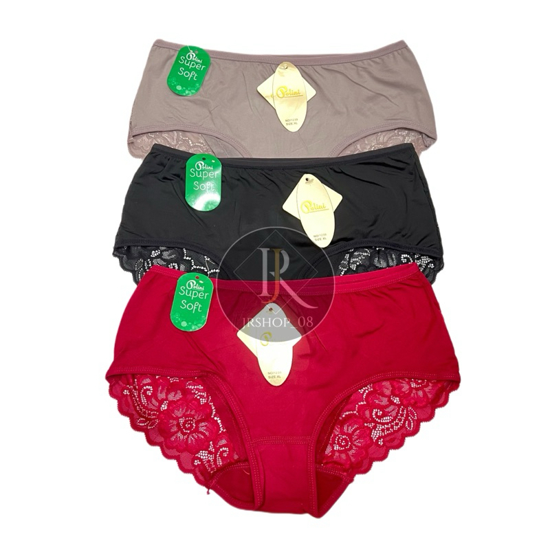 (isi 3) celana dalam wanita polini 1239 / cd motif renda brukat / cd cewek renda halus dan lembut