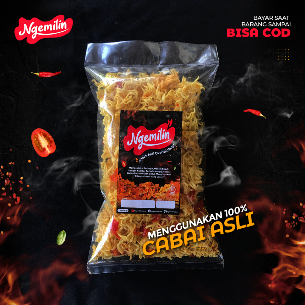

Ngemilin Mie Kriuk Cabe Pedas Original Renyah Gurih Enak 200gr