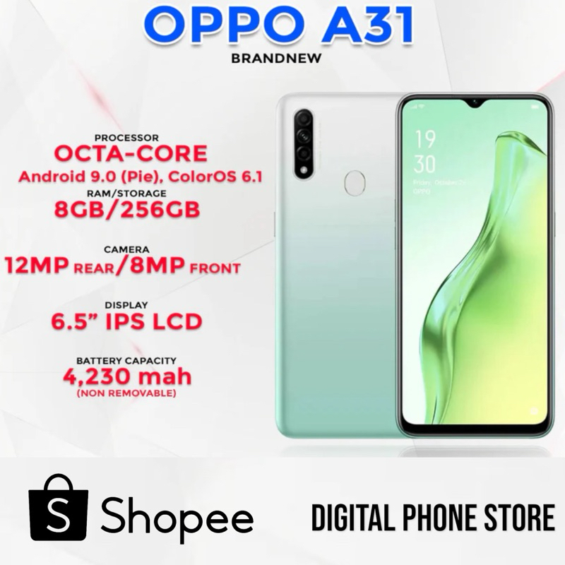 HANDPHONE OPPO A31 RAM 8/256 ORIGINAL NEW BERGARANSI