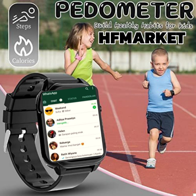 (HFMARKET) Jam Tangan Imo Android Smartwatch Pintar Jam Tangan Anak Jam Tangan Monitor Kesehatan Mon