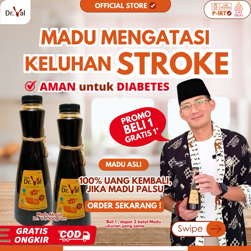 

Promo BELI 1 GRATIS 1 Madu Akasia Dr. Val 900gram Mengatasi Stroke Obat Stroke Bantu Atasi Stroke