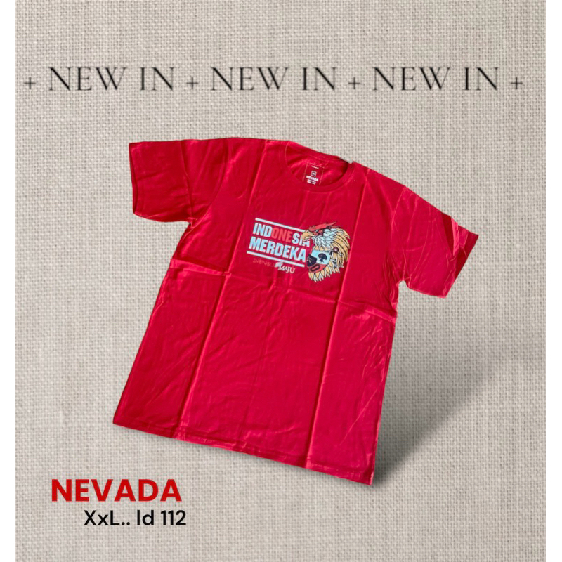 kaos nevada merah putih