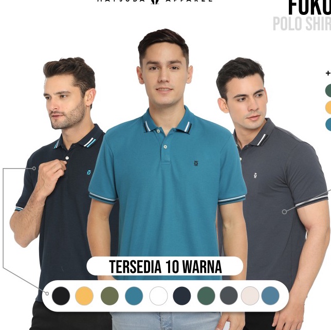 MATSUDA Kaos Polo Shirt Pria Kerah Fukui  BLACK M