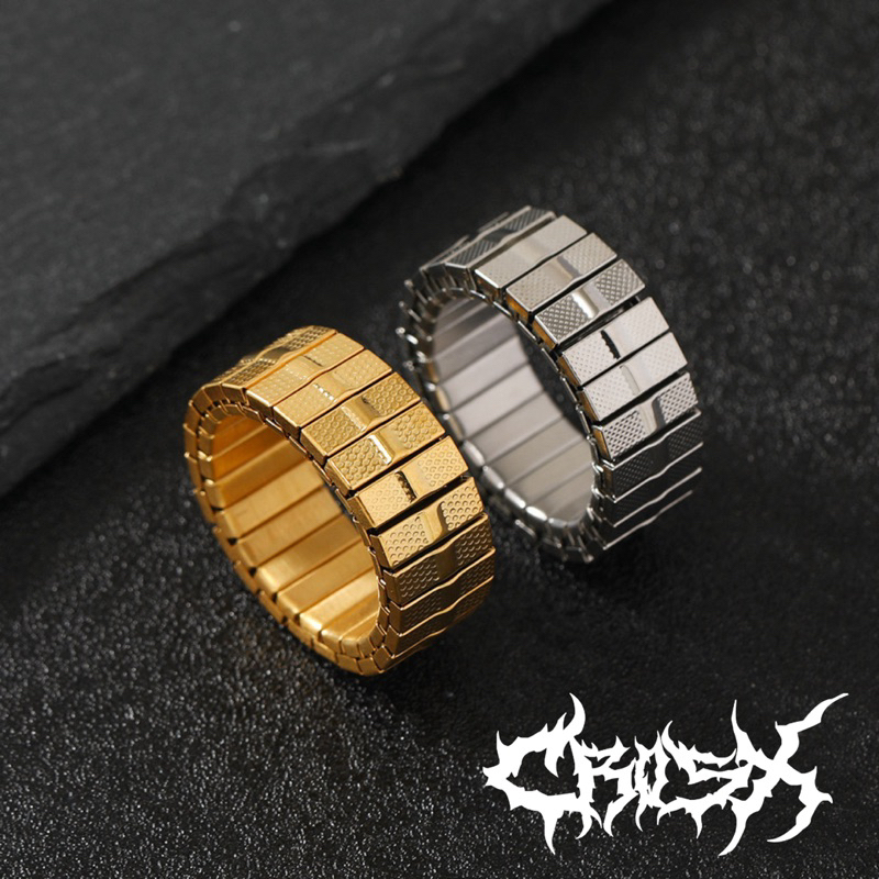 RB BUHA RING / CINCIN RANTAI JAM TANGAN / CINCIN HITAM SILVER GOLD EMAS / CROSS RING CINCIN SALIB