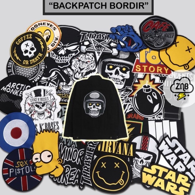 BACK PATCH BORDIR TEMPELAN JAKET PATCH MUSIK EMBLEM BORDIR BESAR  45