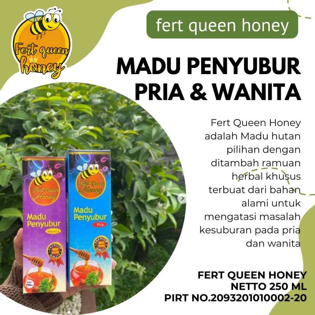 Fert Queen Honey Madu Hutan untuk Penyubur Pria dan Wanita