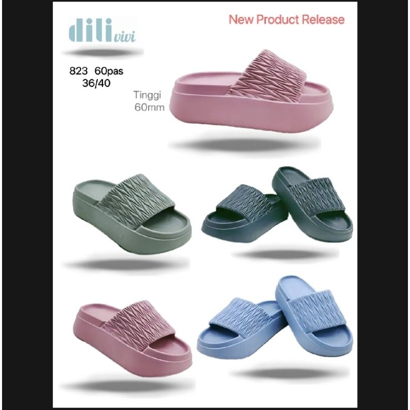 Sandal Wanita Terbaru Wedges Tinggi 5 cm Korea Premium Eva Sandal Wanita Karet Jely