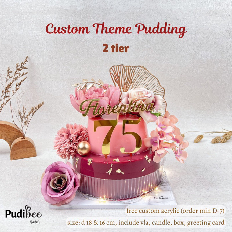 

Custom Theme Pudding (2 Tier) - Custom Puding Ulang Tahun Karakter 2 Tingkat