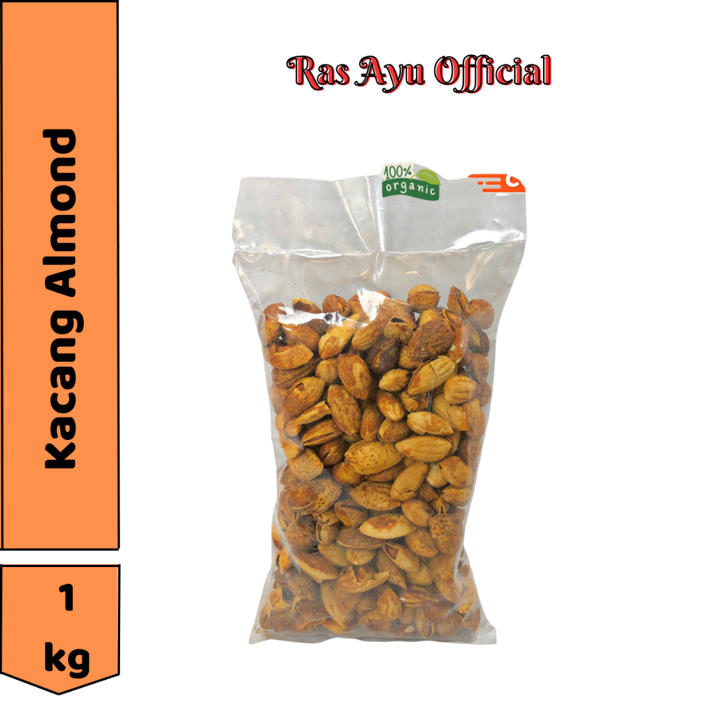 

Kacang Almond Roasted 1kg Kacang Almond susu Kacang Arab Almond Kulit Almond Roasted Almond panggang