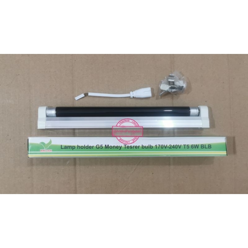Lampu UV T5 6W / T5 8W Set Ultraviolet (Lampu Cek Keaslian Uang)