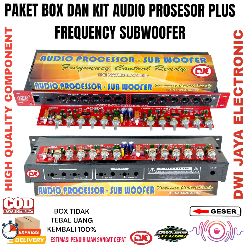 Satu Paket kit Audio Processor + Subwoofer Plus Bok Super Tebal