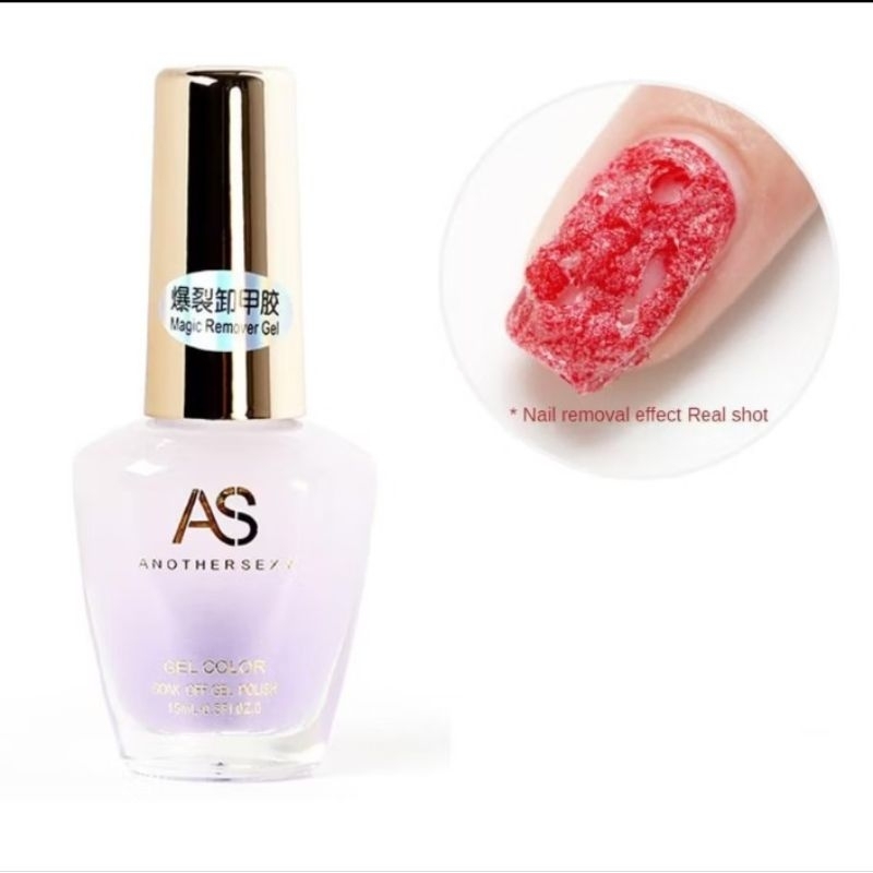 Nail Polish Remover AS / Pembersih Kutek Gel / Gel Polish Remover / AS Gel Remover