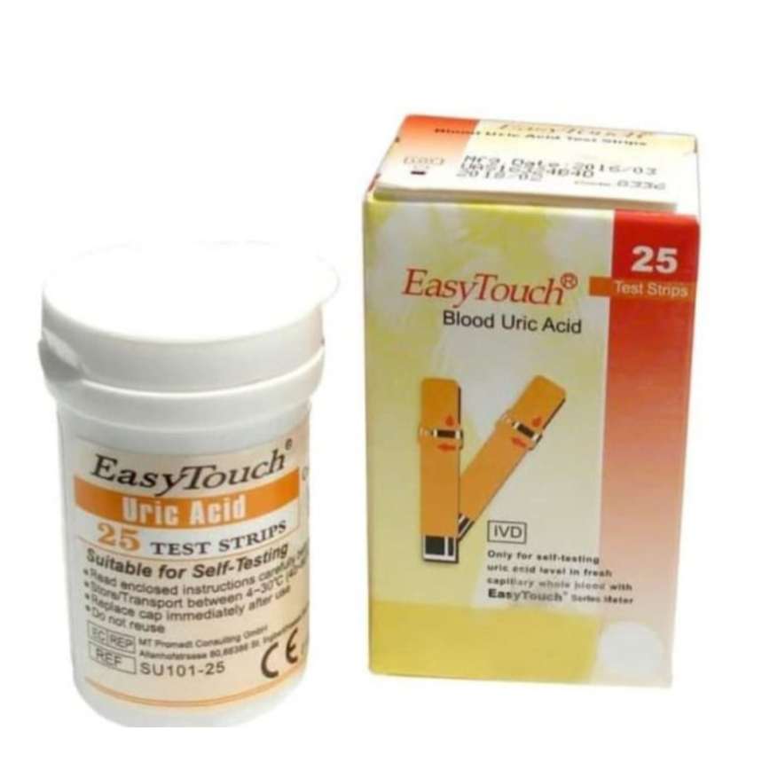 EasyTouch test Asam Urat Gula Darah Kolesterol Tes Darah Hemoglobin Isi 25 strip Blood Uric Acid Blo