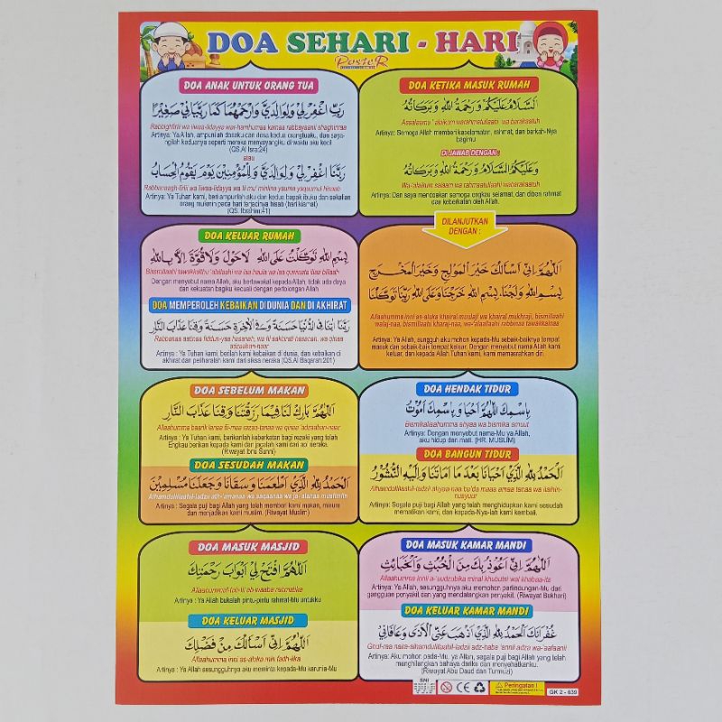Poster Anak Edukasi Belajar Doa Sehari Hari